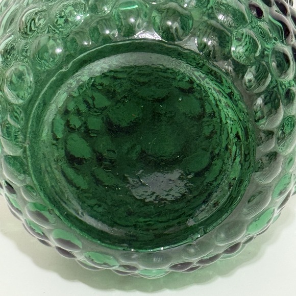Vintage MCM Green Hobnail Glass Decanter Genie Bottle 21" - Picture 8 of 12